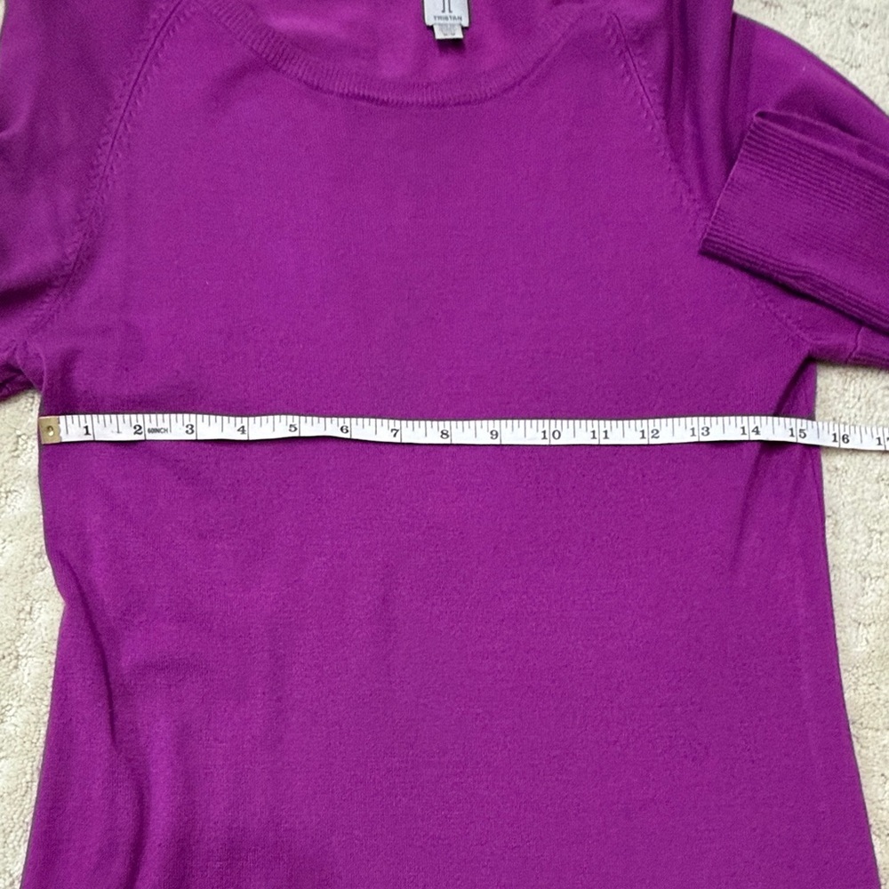 Tristan Fuchsia Long Sleeve Dress, Medium - Picture 9 of 10